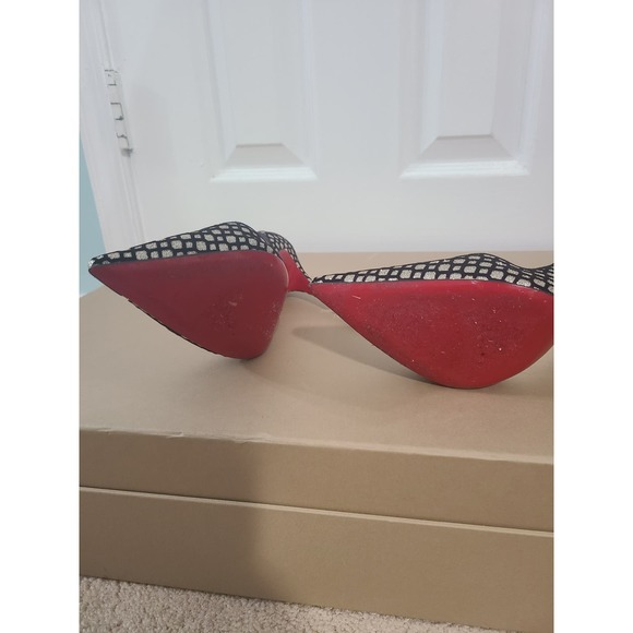 Christian Louboutin Iriza 120 gold black glitter 41 11 red bottom, So Kate - Picture 4 of 6